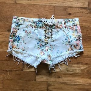 Lite Hearted Billabong Floral Lace Up Shorts